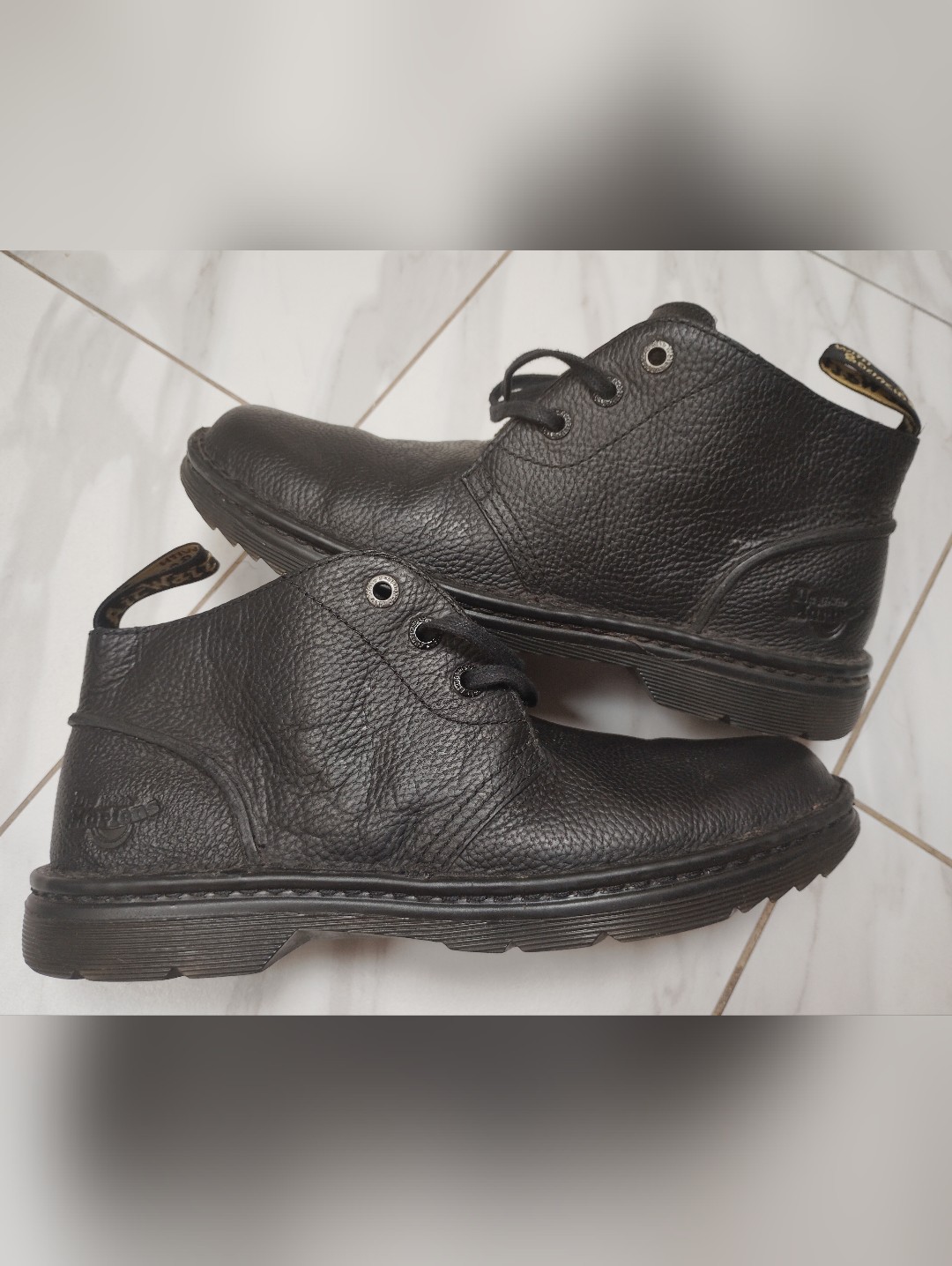 Dr Martens Sussex Black Pebbled Leather Chukka Boots Mens 11 Slip Resistant Sole